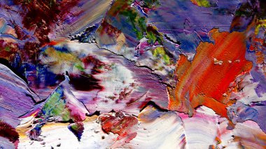 Renkli soyut arkaplan dokusu. Modern motif görsel sanat. Yağlı boya karışımı. Moda el boyama bezi. Duvar dekorasyonu ve Duvar arkaplan resimleri fikri.