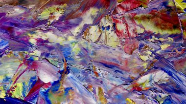 Renkli soyut arkaplan dokusu. Modern motif görsel sanat. Yağlı boya karışımı. Moda el boyama bezi. Duvar dekorasyonu ve Duvar arkaplan resimleri fikri.