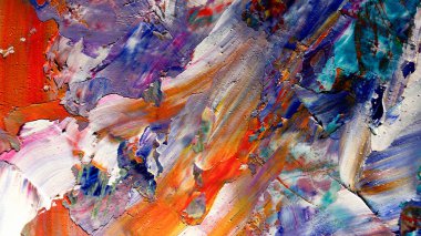 Renkli soyut arkaplan dokusu. Modern motif görsel sanat. Yağlı boya karışımı. Moda el boyama bezi. Duvar dekorasyonu ve Duvar arkaplan resimleri fikri.