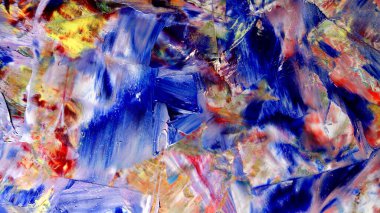 Renkli soyut arkaplan dokusu. Modern motif görsel sanat. Yağlı boya karışımı. Moda el boyama bezi. Duvar dekorasyonu ve Duvar arkaplan resimleri fikri.