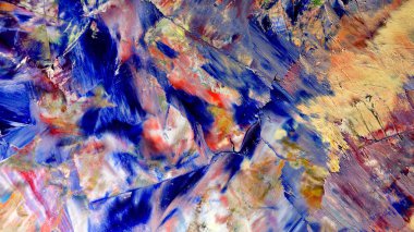 Renkli soyut arkaplan dokusu. Modern motif görsel sanat. Yağlı boya karışımı. Moda el boyama bezi. Duvar dekorasyonu ve Duvar arkaplan resimleri fikri.