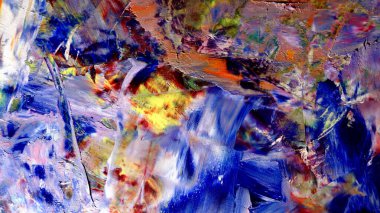 Renkli soyut arkaplan dokusu. Modern motif görsel sanat. Yağlı boya karışımı. Moda el boyama bezi. Duvar dekorasyonu ve Duvar resimleri fikri