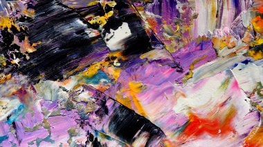 Renkli soyut arkaplan dokusu. Modern motif görsel sanat. Yağlı boya karışımı. Moda el boyama bezi. Duvar dekorasyonu ve Duvar arkaplan resimleri fikri.