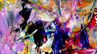 Renkli soyut arkaplan dokusu. Modern motif görsel sanat. Yağlı boya karışımı. Moda el boyama bezi. Duvar dekorasyonu ve Duvar arkaplan resimleri fikri.