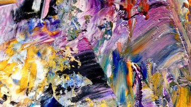 Renkli soyut arkaplan dokusu. Modern motif görsel sanat. Yağlı boya karışımı. Moda el boyama bezi. Duvar dekorasyonu ve Duvar arkaplan resimleri fikri.