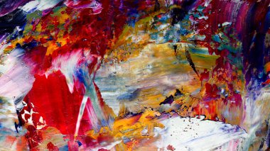 Renkli soyut arkaplan dokusu. Modern motif görsel sanat. Yağlı boya karışımı. Moda el boyama bezi. Duvar dekorasyonu ve Duvar arkaplan resimleri fikri.