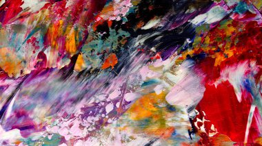 Renkli soyut arkaplan dokusu. Modern motif görsel sanat. Yağlı boya karışımı. Moda el boyama bezi. Duvar dekorasyonu ve Duvar arkaplan resimleri fikri.