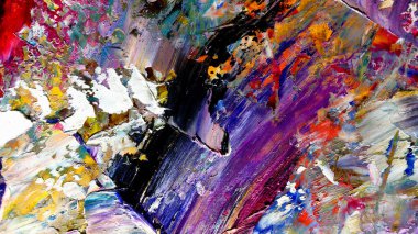 Renkli soyut arkaplan dokusu. Modern motif görsel sanat. Yağlı boya karışımı. Moda el boyama bezi. Duvar dekorasyonu ve Duvar arkaplan resimleri fikri.