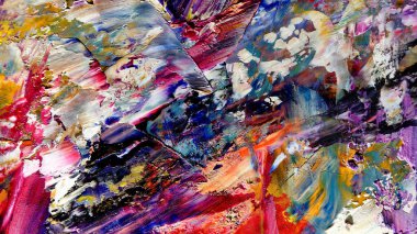 Renkli soyut arkaplan dokusu. Modern motif görsel sanat. Yağlı boya karışımı. Moda el boyama bezi. Duvar dekorasyonu ve Duvar arkaplan resimleri fikri.