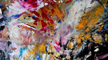 Renkli soyut arkaplan dokusu. Modern motif görsel sanat. Yağlı boya karışımı. Moda el boyama bezi. Duvar dekorasyonu ve Duvar arkaplan resimleri fikri. 