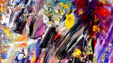 Renkli soyut arkaplan dokusu. Modern motif görsel sanat. Yağlı boya karışımı. Moda el boyama bezi. Duvar dekorasyonu ve Duvar arkaplan resimleri fikri. 