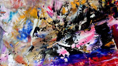 Renkli soyut arkaplan dokusu. Modern motif görsel sanat. Yağlı boya karışımı. Moda el boyama bezi. Duvar dekorasyonu ve Duvar arkaplan resimleri fikri. 