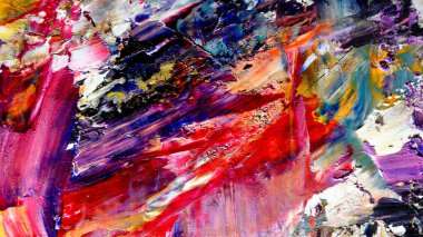 Renkli soyut arkaplan dokusu. Modern motif görsel sanat. Yağlı boya karışımı. Moda el boyama bezi. Duvar dekorasyonu ve Duvar arkaplan resimleri fikri. 