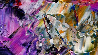 Renkli soyut arkaplan dokusu. Modern motif görsel sanat. Yağlı boya karışımı. Moda el boyama bezi. Duvar dekorasyonu ve Duvar arkaplan resimleri fikri. 