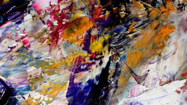 Renkli soyut arkaplan dokusu. Modern motif görsel sanat. Yağlı boya karışımı. Moda el boyama bezi. Duvar dekorasyonu ve Duvar arkaplan resimleri fikri. 