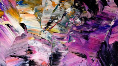 Renkli soyut arkaplan dokusu. Modern motif görsel sanat. Yağlı boya karışımı. Moda el boyama bezi. Duvar dekorasyonu ve Duvar arkaplan resimleri fikri.