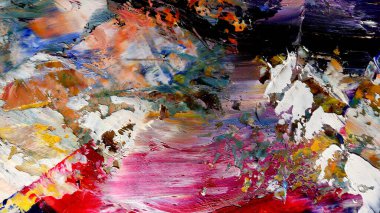 Renkli soyut arkaplan dokusu. Modern motif görsel sanat. Yağlı boya karışımı. Moda el boyama bezi. Duvar dekorasyonu ve Duvar arkaplan resimleri fikri.