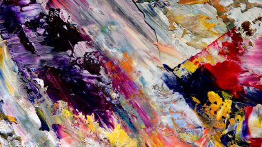 Renkli soyut arkaplan dokusu. Modern motif görsel sanat. Yağlı boya karışımı. Moda el boyama bezi. Duvar dekorasyonu ve Duvar arkaplan resimleri fikri.