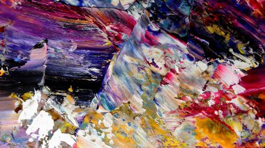 Renkli soyut arkaplan dokusu. Modern motif görsel sanat. Yağlı boya karışımı. Moda el boyama bezi. Duvar dekorasyonu ve Duvar arkaplan resimleri fikri.