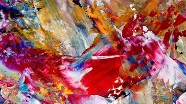 Renkli soyut arkaplan dokusu. Modern motif görsel sanat. Yağlı boya karışımı. Moda el boyama bezi. Duvar dekorasyonu ve Duvar arkaplan resimleri fikri.