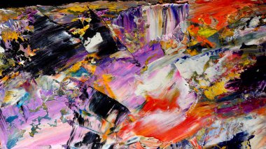 Renkli soyut arkaplan dokusu. Modern motif görsel sanat. Yağlı boya karışımı. Moda el boyama bezi. Duvar dekorasyonu ve Duvar arkaplan resimleri fikri.