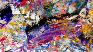 Renkli soyut arkaplan dokusu. Modern motif görsel sanat. Yağlı boya karışımı. Moda el boyama bezi. Duvar dekorasyonu ve Duvar arkaplan resimleri fikri.