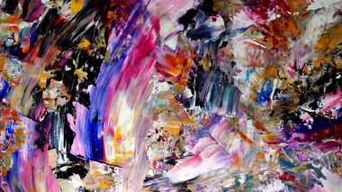 Renkli soyut arkaplan dokusu. Modern motif görsel sanat. Yağlı boya karışımı. Moda el boyama bezi. Duvar dekorasyonu ve Duvar arkaplan resimleri fikri.