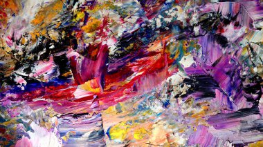 Renkli soyut arkaplan dokusu. Modern motif görsel sanat. Yağlı boya karışımı. Moda el boyama bezi. Duvar dekorasyonu ve Duvar arkaplan resimleri fikri.