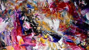 Renkli soyut arkaplan dokusu. Modern motif görsel sanat. Yağlı boya karışımı. Moda el boyama bezi. Duvar dekorasyonu ve Duvar arkaplan resimleri fikri.