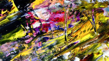 Renkli soyut arkaplan dokusu. Modern motif görsel sanat. Yağlı boya karışımı. Moda el boyama bezi. Duvar dekorasyonu ve Duvar arkaplan resimleri fikri.