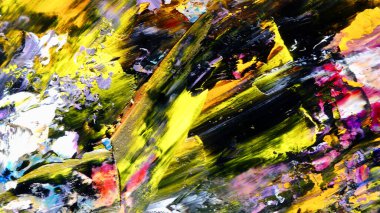 Renkli soyut arkaplan dokusu. Modern motif görsel sanat. Yağlı boya karışımı. Moda el boyama bezi. Duvar dekorasyonu ve Duvar arkaplan resimleri fikri.