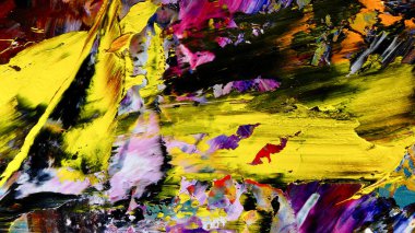 Renkli soyut arkaplan dokusu. Modern motif görsel sanat. Yağlı boya karışımı. Moda el boyama bezi. Duvar dekorasyonu ve Duvar arkaplan resimleri fikri.