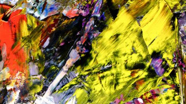 Renkli soyut arkaplan dokusu. Modern motif görsel sanat. Yağlı boya karışımı. Moda el boyama bezi. Duvar dekorasyonu ve Duvar arkaplan resimleri fikri.