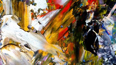 Renkli soyut arkaplan dokusu. Modern motif görsel sanat. Yağlı boya karışımı. Moda el boyama bezi. Duvar dekorasyonu ve Duvar arkaplan resimleri fikri.