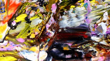 Renkli soyut arkaplan dokusu. Modern motif görsel sanat. Yağlı boya karışımı. Moda el boyama bezi. Duvar dekorasyonu ve Duvar arkaplan resimleri fikri.