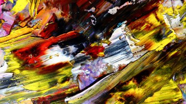 Renkli soyut arkaplan dokusu. Modern motif görsel sanat. Yağlı boya karışımı. Moda el boyama bezi. Duvar dekorasyonu ve Duvar arkaplan resimleri fikri.