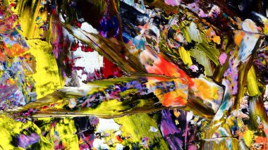 Renkli soyut arkaplan dokusu. Modern motif görsel sanat. Yağlı boya karışımı. Moda el boyama bezi. Duvar dekorasyonu ve Duvar arkaplan resimleri fikri.