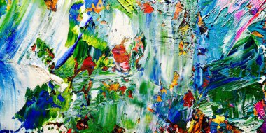 Renkli soyut arkaplan dokusu. Modern motif görsel sanat. Yağlı boya karışımı. Moda el boyama bezi. Duvar dekorasyonu ve Duvar arkaplan resimleri fikri. 