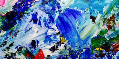 Renkli soyut arkaplan dokusu. Modern motif görsel sanat. Yağlı boya karışımı. Moda el boyama bezi. Duvar dekorasyonu ve Duvar arkaplan resimleri fikri. 