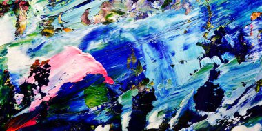 Renkli soyut arkaplan dokusu. Modern motif görsel sanat. Yağlı boya karışımı. Moda el boyama bezi. Duvar dekorasyonu ve Duvar arkaplan resimleri fikri. 