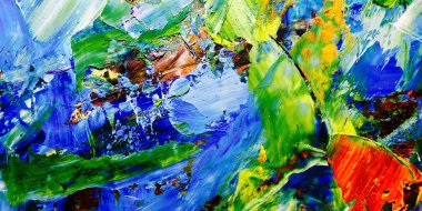 Renkli soyut arkaplan dokusu. Modern motif görsel sanat. Yağlı boya karışımı. Moda el boyama bezi. Duvar dekorasyonu ve Duvar arkaplan resimleri fikri. 