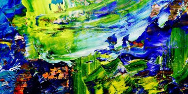 Renkli soyut arkaplan dokusu. Modern motif görsel sanat. Yağlı boya karışımı. Moda el boyama bezi. Duvar dekorasyonu ve Duvar arkaplan resimleri fikri.