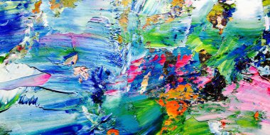 Renkli soyut arkaplan dokusu. Modern motif görsel sanat. Yağlı boya karışımı. Moda el boyama bezi. Duvar dekorasyonu ve Duvar arkaplan resimleri fikri.