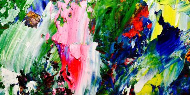 Renkli soyut arkaplan dokusu. Modern motif görsel sanat. Yağlı boya karışımı. Moda el boyama bezi. Duvar dekorasyonu ve Duvar arkaplan resimleri fikri.