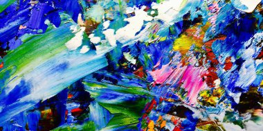 Renkli soyut arkaplan dokusu. Modern motif görsel sanat. Yağlı boya karışımı. Moda el boyama bezi. Duvar dekorasyonu ve Duvar arkaplan resimleri fikri.