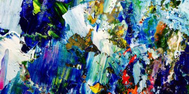 Renkli soyut arkaplan dokusu. Modern motif görsel sanat. Yağlı boya karışımı. Moda el boyama bezi. Duvar dekorasyonu ve Duvar arkaplan resimleri fikri.