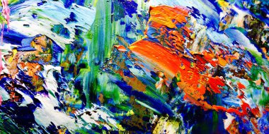 Renkli soyut arkaplan dokusu. Modern motif görsel sanat. Yağlı boya karışımı. Moda el boyama bezi. Duvar dekorasyonu ve Duvar arkaplan resimleri fikri.