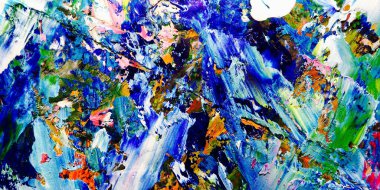 Renkli soyut arkaplan dokusu. Modern motif görsel sanat. Yağlı boya karışımı. Moda el boyama bezi. Duvar dekorasyonu ve Duvar arkaplan resimleri fikri. 