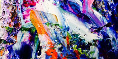 Renkli soyut arkaplan dokusu. Modern motif görsel sanat. Yağlı boya karışımı. Moda el boyama bezi. Duvar dekorasyonu ve Duvar arkaplan resimleri fikri. 