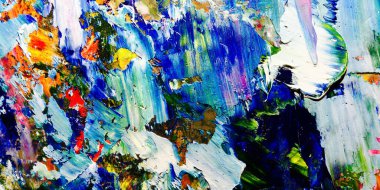 Renkli soyut arkaplan dokusu. Modern motif görsel sanat. Yağlı boya karışımı. Moda el boyama bezi. Duvar dekorasyonu ve Duvar arkaplan resimleri fikri. 